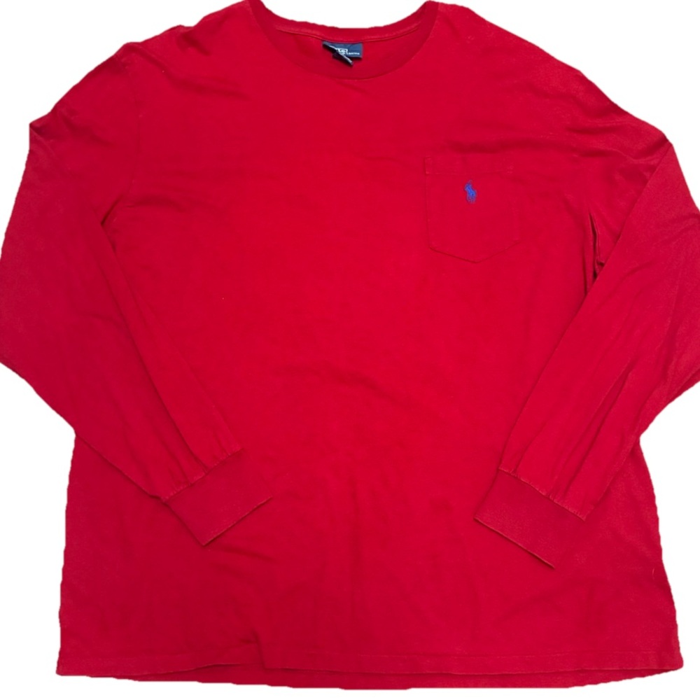 Polo by Ralph Lauren Men's Red Long Sleeve Tee XL